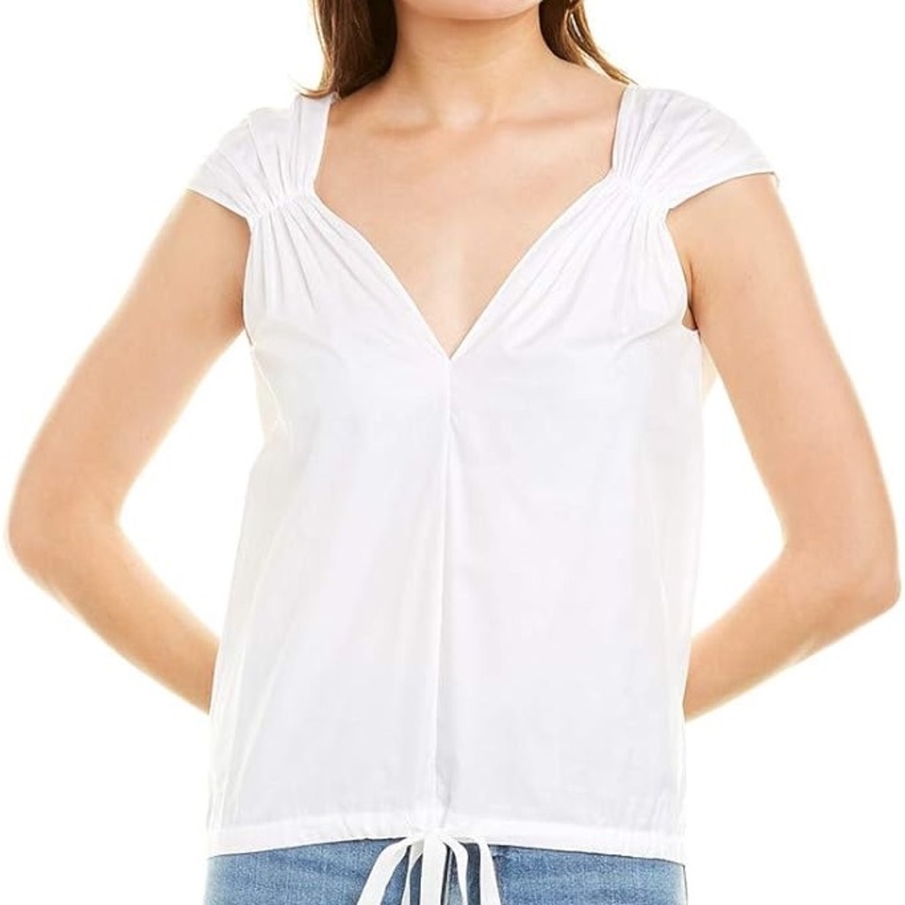 BNWT Theory balloon Perfect Cotton Tie-Waist Sleeveless top